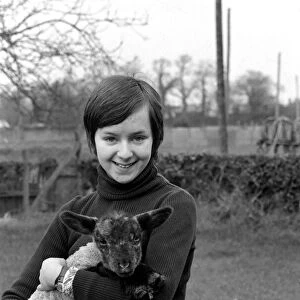 Girl with Lamb / Children / Animals: Miss Elizabeth Larter. February 1975 75-00916-001