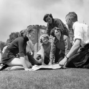 Girls on a two week map reading course at Kilrory Castle, Scotland Girls on a two week map reading course at Kilrory Castle, Scotland