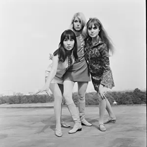 The three girls who star in the comedy film The Mini Mob, left to right: Lucille Soong