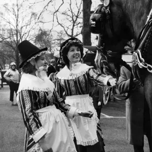 Gladwen Owen and Nancy Griffiths in Welsh Costume Print 1963 Gladwen Owen and Nancy Griffiths in Welsh Costume Print 1963