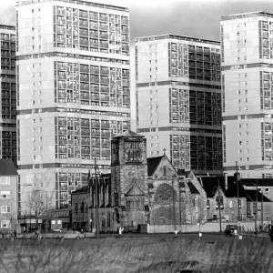 Glasgow Print: 1981 Urban Landscape Glasgow Print: 1981 Urban Landscape