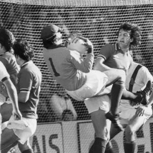 Print of a 1980 Scottish Premier Division match at Ibrox Stadium