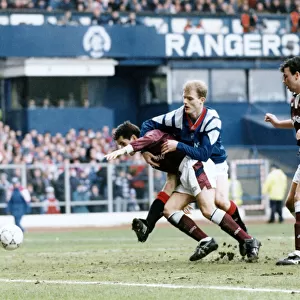 Glasgow Rangers 2 v Heart of Midlothian 0. Scottish Cup quarter final match at