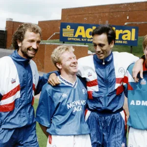Glasgow Rangers Spieler von links nach rechts Spieler-Manager Graeme Souness, Mo Johnston