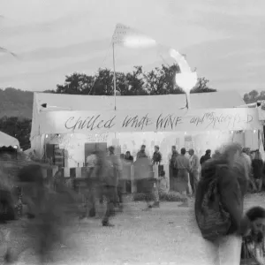 Glastonbury Festival 1994. General scenes. The Chilled Wine Shop on site Glastonbury Festival 1994. General scenes. The Chilled Wine Shop on site