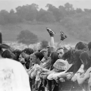 Glastonbury Festival 1994. General scenes of the crowd with a pair of legs Glastonbury Festival 1994. General scenes of the crowd with a pair of legs