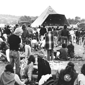 Glastonbury Festival, Pilton, crowds in 1982. Circa 1st July 1982