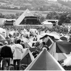 Glastonbury Festival, Pilton, Somerset. Picture shows scenes from the 1985 Glastonbury Festival, Pilton, Somerset. Picture shows scenes from the 1985