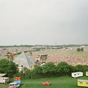 Glastonbury Festival, Worthy Farm, Picton, Somerset. A colourful overview of Glastonbury Festival, Worthy Farm, Picton, Somerset. A colourful overview of