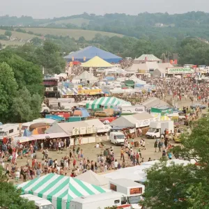 Glastonbury Festival, Worthy Farm, Picton, Somerset. A colourful overview of Glastonbury Festival, Worthy Farm, Picton, Somerset. A colourful overview of
