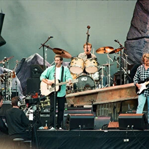 Glenn Frey of The Eagles performing live at the McAlpine Stadium in Huddersfield