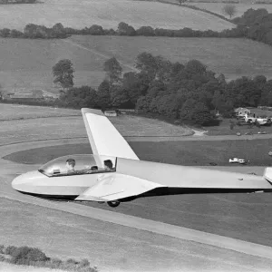 Glider over Lasham airfield October 1970 Glider over Lasham airfield October 1970
