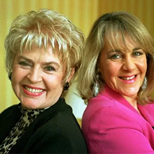 Gloria Hunniford and Nina Myskow October 1998 at the Langham Hotel next to the BBC