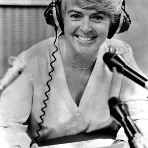 Gloria Hunniford in radio studio smiling - July 1981 13 / 07 / 1981 Gloria Hunniford in radio studio smiling - July 1981 13 / 07 / 1981