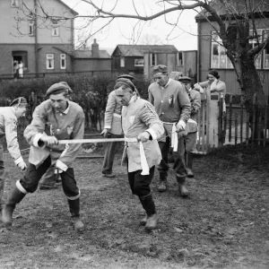 Goathland Plough Stots Ancient Ceremony Print, January 1950