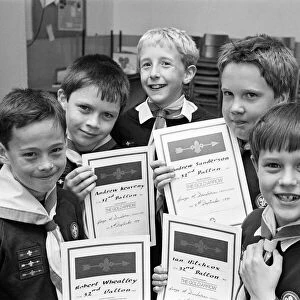 Golden boys... these five members of the 32nd Dalton Cub Scouts have received the highest