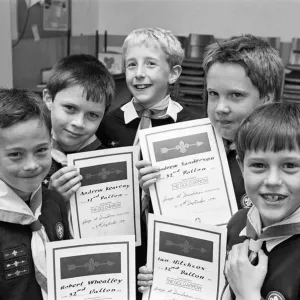 Golden boys... these five members of the 32nd Dalton Cub Scouts have received the highest