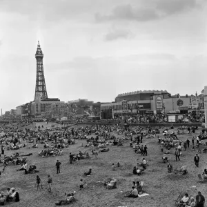 The Golden Mile in Blackpool, Lancashire. 1st August 1971 The Golden Mile in Blackpool, Lancashire. 1st August 1971