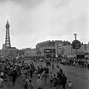 The Golden Mile in Blackpool, Lancashire. 1st August 1971