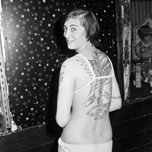 The Golden Miles Tattooed Lady, Gillian Shuttleworth. 6th November 1969