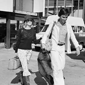 Goldie Hawn, American actress with Bruno Wintzell at London Heathrow Airport