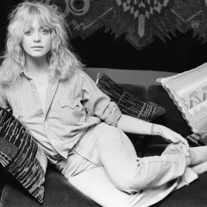 Goldie Hawn, American actress, in the UK to promote new film, Private Benjamin