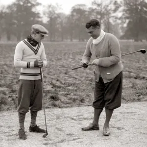 Golf at Stoke Poges Golf Club November 1923 Roy Royston (left