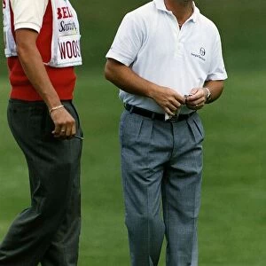 Golfer Ian Woosnam takes a cigarette break