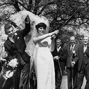 Golfer Tony Jacklin weds Vivienne Murray photographed on the golf in Belfast course
