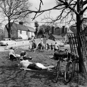 Good Friday scenes in Eynsford, Kent. 19th April 1957 Good Friday scenes in Eynsford, Kent. 19th April 1957