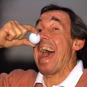 Gordon Banks Ex England Goalkeeper out golfing showing he is the number one