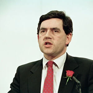 Gordon Brown in Redditch, Worcestershire, during the 1992 General Election campaign