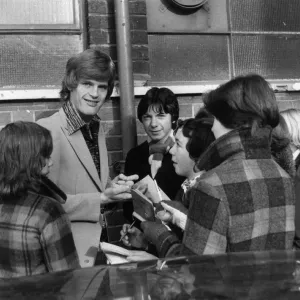 Gordon McQueen Signs Autographs Print, February 1978 Gordon McQueen Signs Autographs Print, February 1978