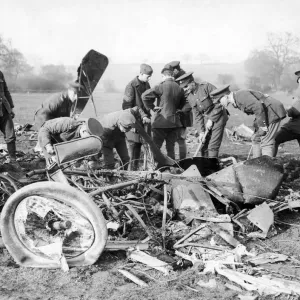 One of three Gotha bombers brought down during a raid on London, on the night of Monday One of three Gotha bombers brought down during a raid on London, on the night of Monday