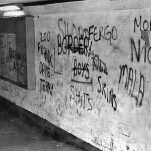 Middlesbrough Subway Graffiti Print October 1972