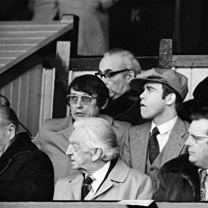 Graham Taylor and Elton John watching the Watford v Colchester football match