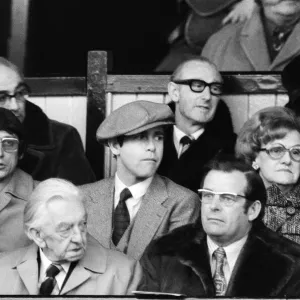 Graham Taylor and Elton John watching the Watford v Colchester football match