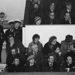 Graham Taylor, Elton John and others watching West Ham United v Watford football match Print Graham Taylor, Elton John and others watching West Ham United v Watford football match Print