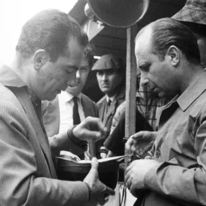 Grand Prix D Europe1957 Practice day Juan Manuel Fangio August 1957 Grand Prix D Europe1957 Practice day Juan Manuel Fangio August 1957