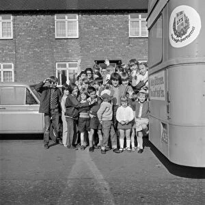 Grangetown children on a trip. 1971