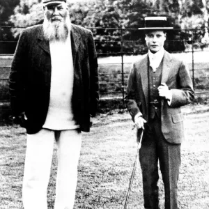 The great English cricketer W G Grace pictured with Prince Edward The great English cricketer W G Grace pictured with Prince Edward