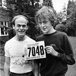 The Great North Run 27 June 1982 - Brian Reed with his son Mark