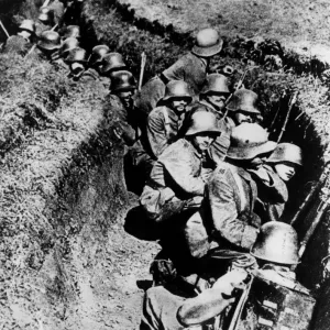 The Great War, ( First World War, WW1, World War One ). German shock troops ready The Great War, ( First World War, WW1, World War One ). German shock troops ready