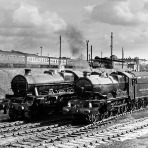 Clun Castle at Tyseley Rail Works Print 1968 Clun Castle at Tyseley Rail Works Print 1968