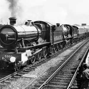 Two former Great Western Railway engines, restored to their original condition