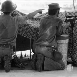 Greek Cypriot Soldiers at Ledra Palace Hotel Print 1974