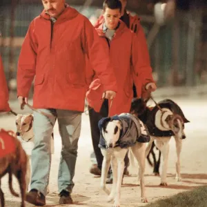Greyhound Racing at Cleveland Park Stadium in Middlesbrough. 5th April 1994