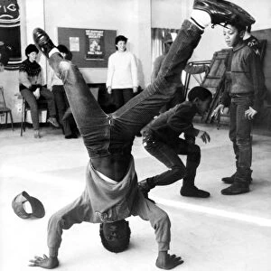 A group of children breakdancing. 28th January 1984