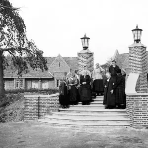 A group of elderly women at the Glovers Trust Almshouses, Chester Road, Boldmere A group of elderly women at the Glovers Trust Almshouses, Chester Road, Boldmere