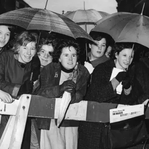 The Beatles Meet Fans in Rainy Birmingham Print 1963 The Beatles Meet Fans in Rainy Birmingham Print 1963